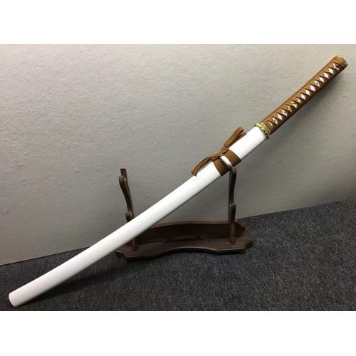  Sword Lin sword,Nihontou Katana,Kendo,Handmade Medium Carbon Steel Blade,White Scabbard,Alloy