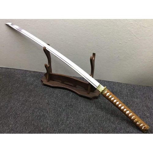  Sword Lin sword,Nihontou Katana,Kendo,Handmade Medium Carbon Steel Blade,White Scabbard,Alloy