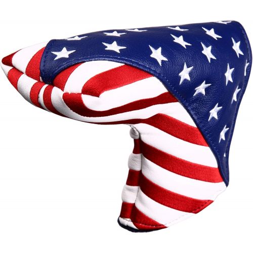  Sword &Shield sports USA Stars and Stripes Golf Putter Head Cover Blade Putter Covers for Scotty Cameron Taylormade Odyssey Golf Builder