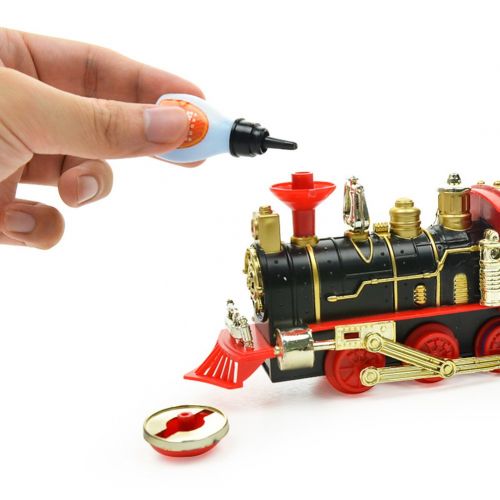  Swovo Remote Control Classic Bachmann Trains Set Simulation RC Train Set with Lights Sounds & Real Smoke Figurine Pack