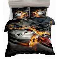 SxinHome Speed Sport Car Bedding Set for Teen Boys, Duvet Cover Set,3pcs 1 Duvet Cover 2 Pillowcases(no Comforter Inside), Queen Size