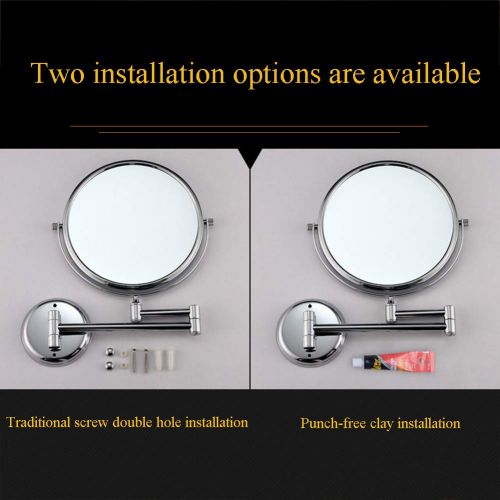  Sxwz Makeup Mirror Bathroom Mirror Folding 10x Magnifier Metal Beauty,Gold,8inPunch7x