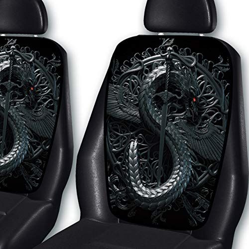  Syaraku&GENESIS Japan 2pcs Dragon Car Seat Covers Back Portion Car Seat Protector Universal Fit Automotive Japan Quality Fast and Furious Lightning Car Styling 42