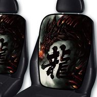 Syaraku&GENESIS Japan 2pcs Dragon Car Seat Covers Back Portion Car Seat Protector Universal Fit Automotive Japan Quality Fast and Furious Lightning Car Styling 47