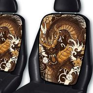 Syaraku&GENESIS Japan 2pcs Dragon Car Seat Covers Back Portion Car Seat Protector Universal Fit Automotive Japan Quality Fast and Furious Lightning Car Styling 41