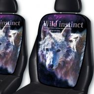 Syaraku&GENESIS Japan 2pcs Wolf Car Seat Covers Back Portion Car Seat Protector Universal Fit Automotive Japan Quality Fast and Furious Lightning Car Styling 29