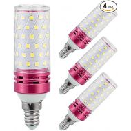 E12 LED Bulbs, 12W LED Light Bulbs Equivalent 100W, 6000K Daylight White, AC 110-220V, E12 Light Bulbs (4 Pack)