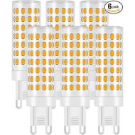 G9 LED Light Bulbs, 3000K Warm Light 10W Equivalent to 80W Halogen Replacements, Bi-Pin Base, 6 Count