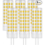 G4 LED Light Bulbs 10W 3000K Sunset Color Warm Light AC 110V-220V,G4 Bi-Pin Base LED Bulbs for Home Office Lighting Fixtures,6 Count