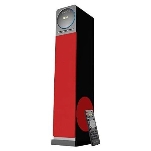  [아마존베스트]Sykik Tower TSME26, High Power 60W RMS Tower Speaker with Bluetooth, Powerful 6.5” sub-woofer, Pair of 4” Drivers, SD, USB AUX Jacks. FM Radio and Remote.