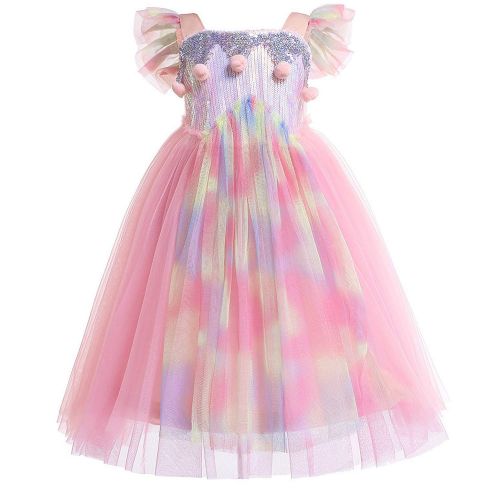  Sylfairy Tutu Dress for Girls, Toddler Kids Reversible Sequin Dresses Unicorn Costume Birthday Party Wedding Princess Outfits