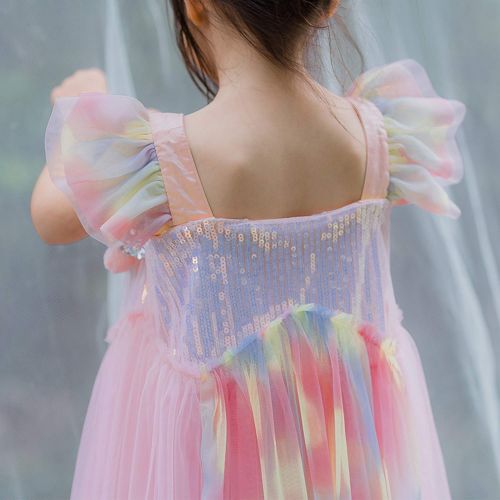  Sylfairy Tutu Dress for Girls, Toddler Kids Reversible Sequin Dresses Unicorn Costume Birthday Party Wedding Princess Outfits