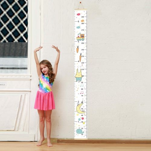  [아마존베스트]Sylfairy Growth Chart Wall Hanging, Kids Wall Ruler Removable Height Measure Chart for Boys Girls Growth Ruler from Baby to Adult for Childs Room Decoration 797.9（Aninmal A)