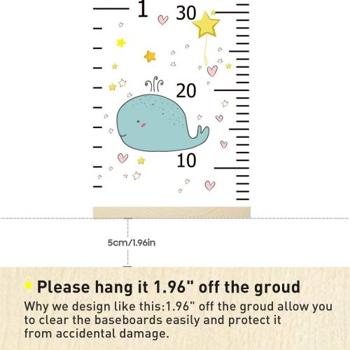  [아마존베스트]Sylfairy Growth Chart Wall Hanging, Kids Wall Ruler Removable Height Measure Chart for Boys Girls Growth Ruler from Baby to Adult for Childs Room Decoration 797.9（Aninmal A)