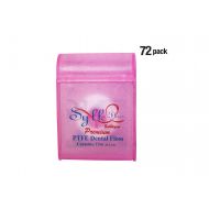 Vivid Sylk PTFE Non-Shredding Trial Size Premium Dental Floss  Bubblegum Flavored  15 Meters  Box of 72