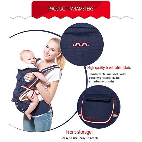  Sylvie & Leo 7 in 1 Ergonomic Baby Carrier, 2019 Newest Style, Soft Baby Carrier, Carrier for Infant up to 35lbs, Carrier All Carry Position for Infants Babies Toddlers with Hip Seat/Hood All S