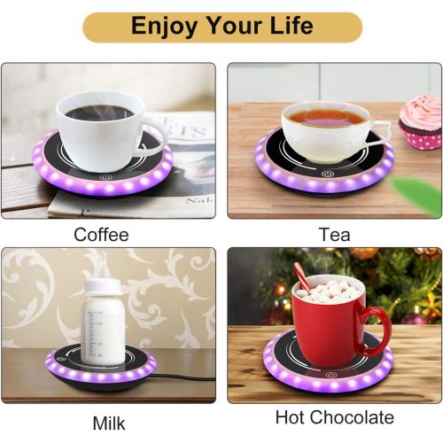  [아마존베스트]Symani Coffee Mug Warmer - Smart Wax Candle Warmer with Auto Shut Off for Home Office Desk Use, Electric Hot Plate with Touch Control,Mugs Warmer with Light for Beverage Cocoa Tea