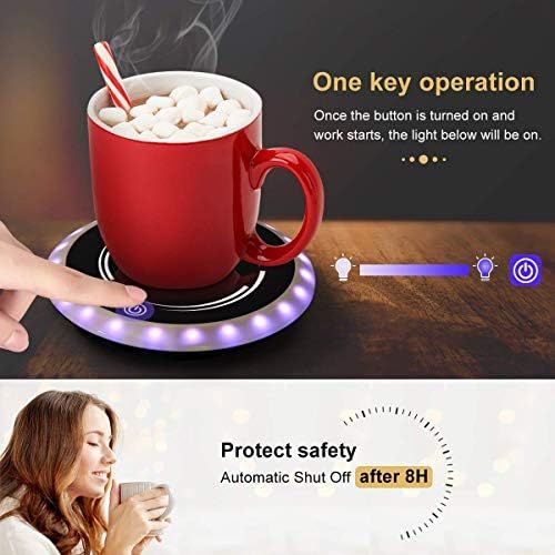  [아마존베스트]Symani Coffee Mug Warmer - Smart Wax Candle Warmer with Auto Shut Off for Home Office Desk Use, Electric Hot Plate with Touch Control,Mugs Warmer with Light for Beverage Cocoa Tea