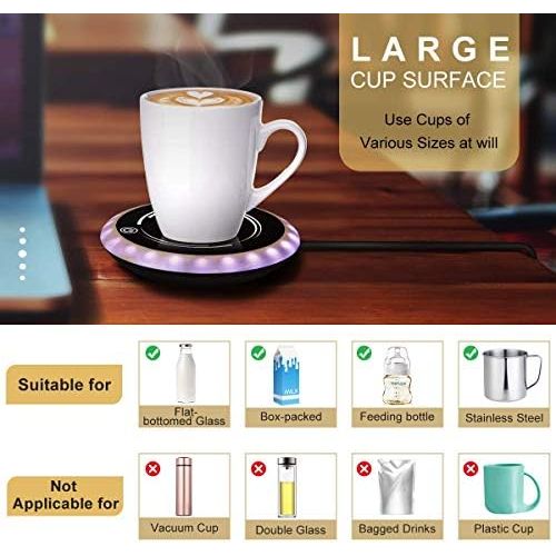  [아마존베스트]Symani Coffee Mug Warmer - Smart Wax Candle Warmer with Auto Shut Off for Home Office Desk Use, Electric Hot Plate with Touch Control,Mugs Warmer with Light for Beverage Cocoa Tea