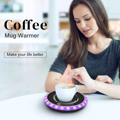  [아마존베스트]Symani Coffee Mug Warmer - Smart Wax Candle Warmer with Auto Shut Off for Home Office Desk Use, Electric Hot Plate with Touch Control,Mugs Warmer with Light for Beverage Cocoa Tea