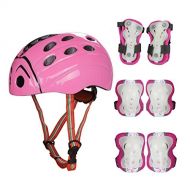 SymbolLife Kids Skate Protection Gear Set with Helmet Knee Elbow Pads with Wrist Guards for Multi-Sports Cycling, Rollerblading, Skateboard, Volleyball, Basketball, BMX