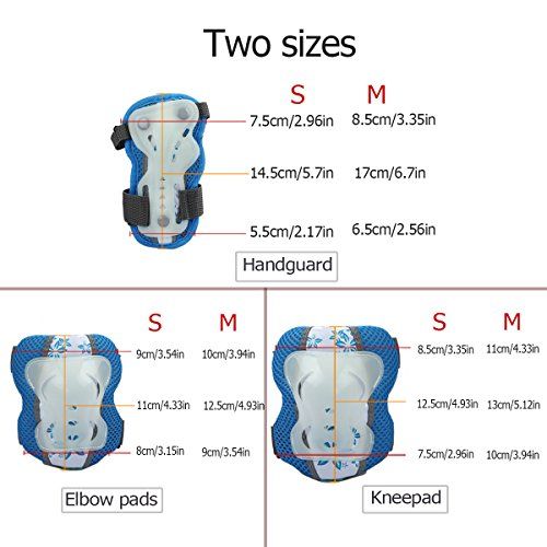  SymbolLife Kids Cycling Helmet with Protective Gear Set, 6pcs Knee and Elbow Pads with Wrist Guards for Outdoor Multi-Sports Rollerblading, Skating, Football, Volleyball, Skateboar