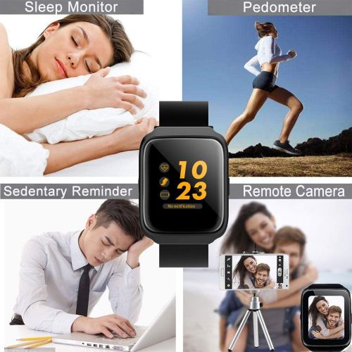  Symfury 1.54 Touch Smart Watch Fitness Tracker with Blood Pressure Heart Rate Monitor Sport Wristband Kids Pedometer Men Women Bluetooth Phone Call SMS Camera Music for Android iOS Valenti