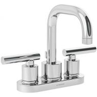 Symmons SLC-3512-STN-1.5 Dia 4 in. Centerset 2-Handle Bathroom Faucet with Drain Assembly in Satin Nickel (1.5 GPM)