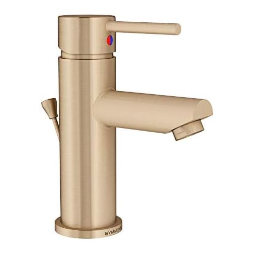  Symmons SLS-3512-BBZ-1.0 Dia Single Hole Single-Handle Bathroom Faucet with Drain Assembly in Brushed Bronze (1.0 GPM)