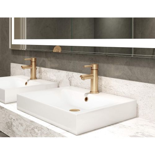  Symmons SLS-3512-BBZ-1.0 Dia Single Hole Single-Handle Bathroom Faucet with Drain Assembly in Brushed Bronze (1.0 GPM)