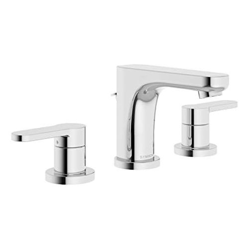  Symmons SLW-6712-1.0 Identity Widespread 2-Handle Bathroom Faucet with Drain Assembly in Polished Chrome (1.0 GPM)