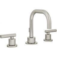 Symmons SLW-3512-STN-1.0 Dia Widespread 2-Handle Bathroom Faucet with Drain Assembly in Satin Nickel (1.0 GPM)