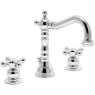 Symmons SLW-4412-1.0 Carrington Widespread 2-Handle Bathroom Faucet with Drain Assembly in Polished Chrome (1.0 GPM)