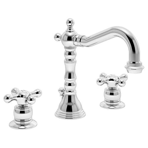  Symmons SLW-4412-1.0 Carrington Widespread 2-Handle Bathroom Faucet with Drain Assembly in Polished Chrome (1.0 GPM)