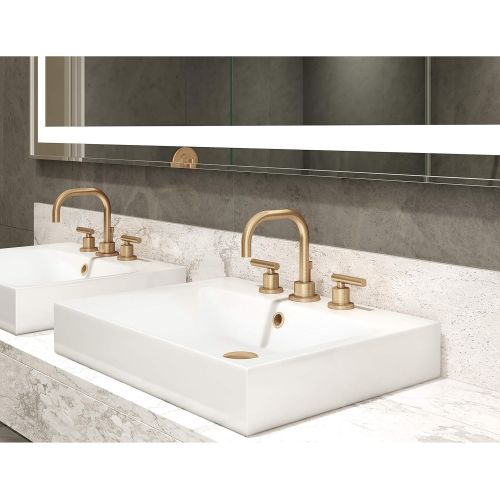  Symmons SLW-3512-BBZ-1.5 Dia Widespread 2-Handle Bathroom Faucet with Drain Assembly in Brushed Bronze (1.5 GPM)