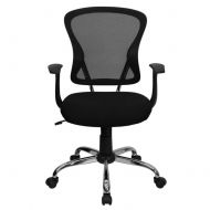 Symple Stuff Clay Mid-Back Mesh Desk Chair, Mesh Office Chair (Black)