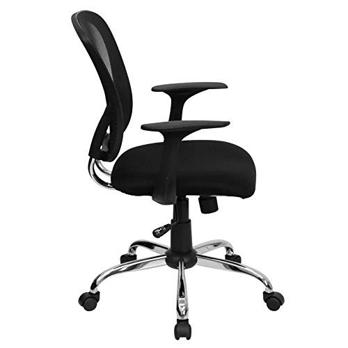  Symple Stuff Clay Mid-Back Mesh Desk Chair, Mesh Office Chair (Black)