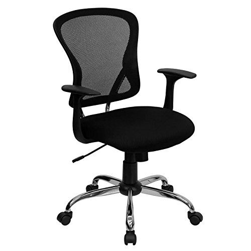  Symple Stuff Clay Mid-Back Mesh Desk Chair, Mesh Office Chair (Black)