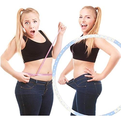  [아마존베스트]Synchain Adult Hula Hoop, Adjustable 1 - 3.2 kg Weighted Hula Hoop for Pain Sensitive Persons and Professionals, Hula Hoop for Weight Loss, Fitness & Massage