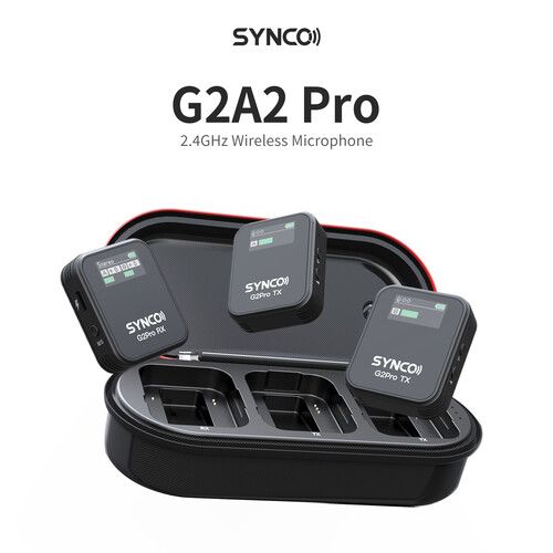  Synco WAir-G2-A2 PRO 2-Person Wireless Microphone System for Cameras and Smartphones (2.4 GHz)