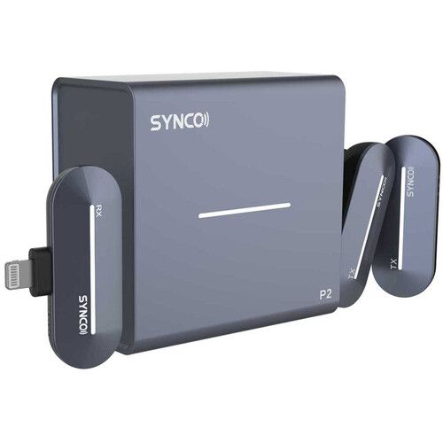  Synco WAir-P2SL 2-Person Wireless Microphone System with Lightning Connector for iOS Devices (2.4 GHz, Stone Blue)
