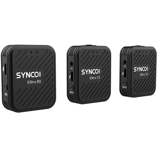  Synco WAir-G1-A2-Pro Ultracompact Digital 2-Person Wireless Microphone System for Cameras & Smartphones (2.4 GHz)