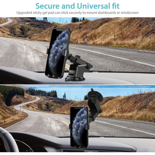  [아마존 핫딜] Syncwire Car Phone Mount, Gravity Automatic Locking Universal Dash & Windshield Car Mount Phone Holder Compatible with iPhone, Samsung Galaxy, LG, OnePlus, Google Pixel and More