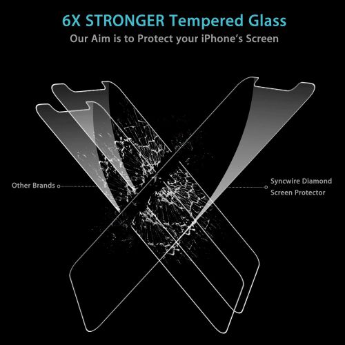  [아마존 핫딜]  [아마존핫딜]Syncwire Panzerglas Kompatibel mit iPhone X iPhone XS, [3 Stueck] Blasenfrei SyncProof HD Panzerglasfolie 9H-Harte Anti-Blaschen Displayschutzfolie Schutzfolie fuer iPhone XS/X