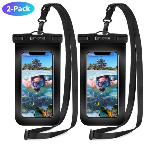  [아마존 핫딜]  [아마존핫딜]Syncwire wasserdichte Handyhuelle Unterwasser Wasserfeste - 2 Stueck 7 Zoll DOPPELT VERSIEGELT Wasserdicht Handy Huelle Handytasche fuer iPhone XS Max XR X 8 7 6+ Samsung S10 S9+ Huawe