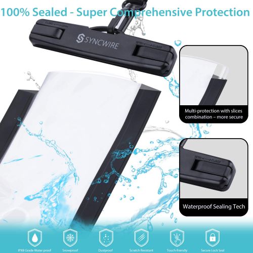  [아마존 핫딜]  [아마존핫딜]Syncwire wasserdichte Handyhuelle Unterwasser Wasserfeste - 2 Stueck 7 Zoll DOPPELT VERSIEGELT Wasserdicht Handy Huelle Handytasche fuer iPhone XS Max XR X 8 7 6+ Samsung S10 S9+ Huawe