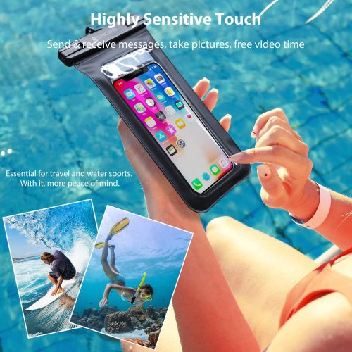  [아마존 핫딜]  [아마존핫딜]Syncwire wasserdichte Handyhuelle Unterwasser Wasserfeste - 2 Stueck 7 Zoll DOPPELT VERSIEGELT Wasserdicht Handy Huelle Handytasche fuer iPhone XS Max XR X 8 7 6+ Samsung S10 S9+ Huawe