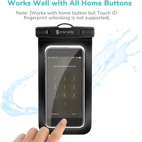  [아마존베스트]Syncwire Waterproof Phone Pouch [2-Pack] - Universal IPX8 Cell Phone Waterproof Case Dry Bag Protector with Lanyard for Taking Pictures Compatible with iPhone, Samsung and More Up