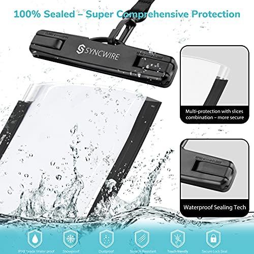  [아마존베스트]Syncwire Waterproof Phone Pouch [2-Pack] - Universal IPX8 Waterproof Phone Case Dry Bag with Lanyard Compatible with iPhone 11 Pro XS MAX XR X 8 7 6 Plus SE 5s Samsung S10+ and Mor