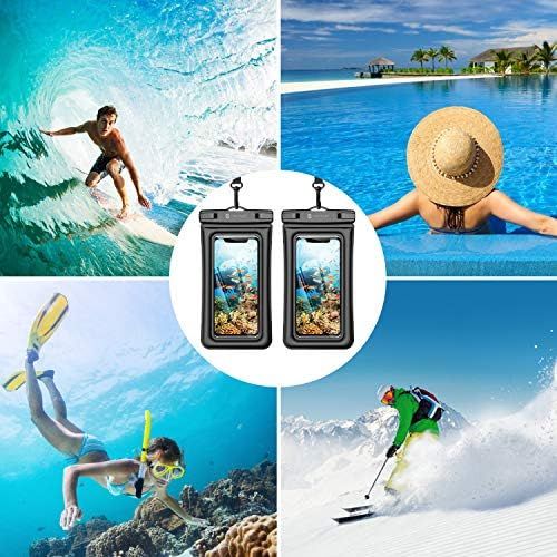  [아마존베스트]Syncwire Waterproof Phone Pouch, 2 Pack IPX8 Universal Waterproof Case Underwater Dry Bag Compatible with iPhone 11 Pro XS Max XR X 8 7 6s Plus SE Galaxy S10 S9 Note 10 Google Pixe